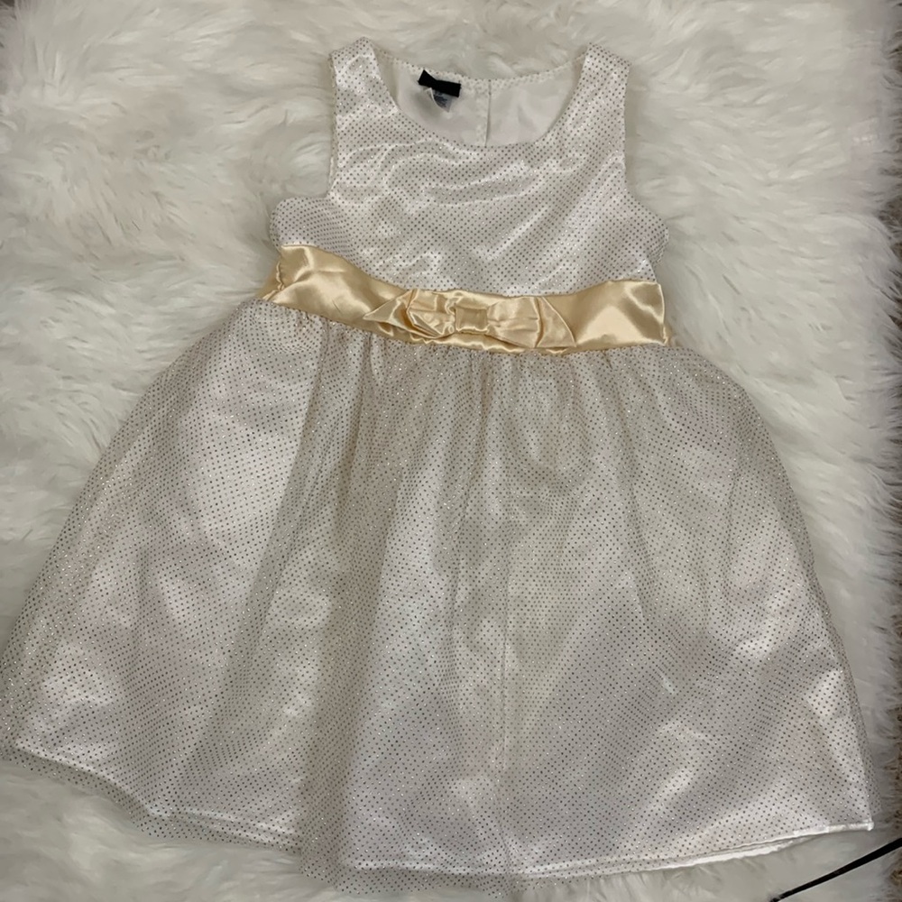 Holiday Editions Gold Glitter Sleeveless Formal Dress